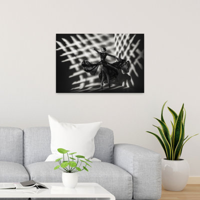 " Graceful Ballet Dancer In Dramatic Elegant Ethereal Wall Art Print " by Georg Scharf