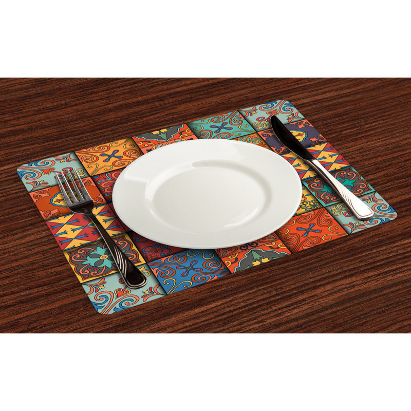 Polyester Abstract Rectangle Placemat