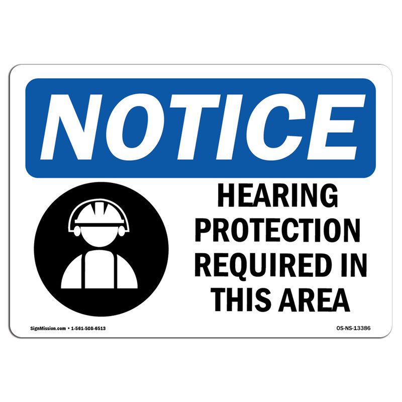 Hearing Protection Required Sign
