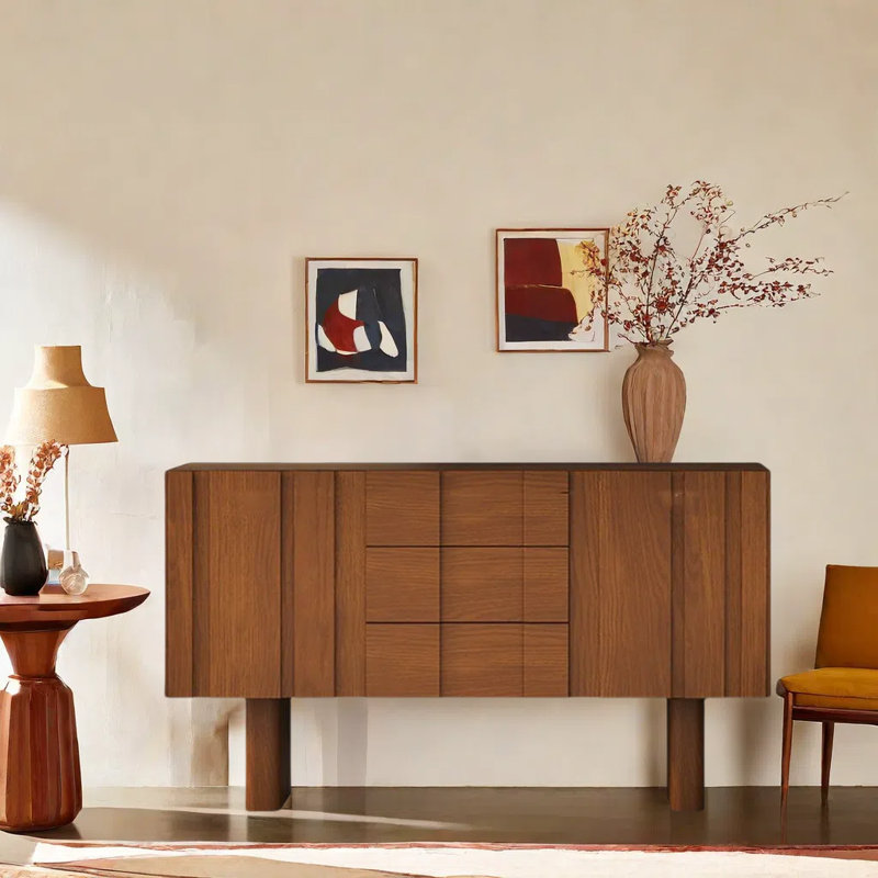 Retro    Minimalist   Sideboard, Brown