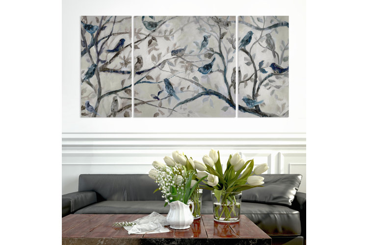 Morning Chorus - 3 Piece Print on Canvas