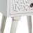 Mango Wood Intricately Carved Single Drawer Scroll White Side End Accent Table-1172492187
