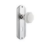 Deco Plate with Decorative Keyhole and Waldorf White Milk Knob