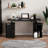 63'' Electric Standing Desk With Storage, Height Adjustable Computer Desk With Sliding Tambour Door For Home Office-129204891