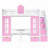 Geraine Bunk Bed with Changeable Table, Bunk Bed Turn into Upper Bed and Down Desk-543160101-543973108