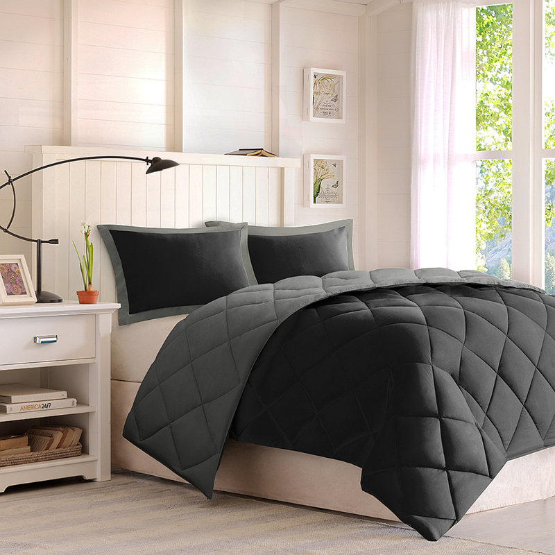3M Scotchgard Diamond Quilting Reversible Down Alternative Comforter Set