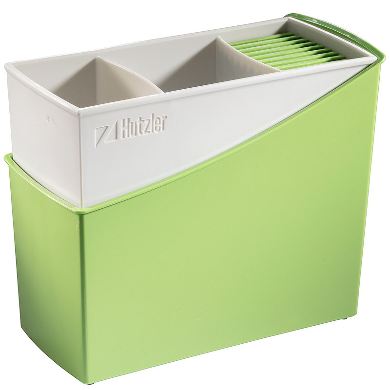 Plastic Rectangle Flatware Caddy, Green