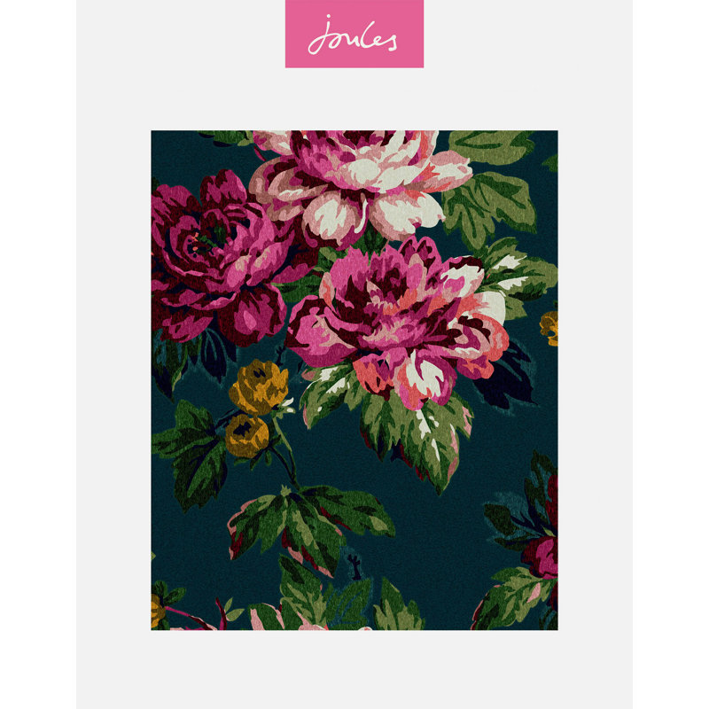 Joules Invite Floral Peacock Wallpaper