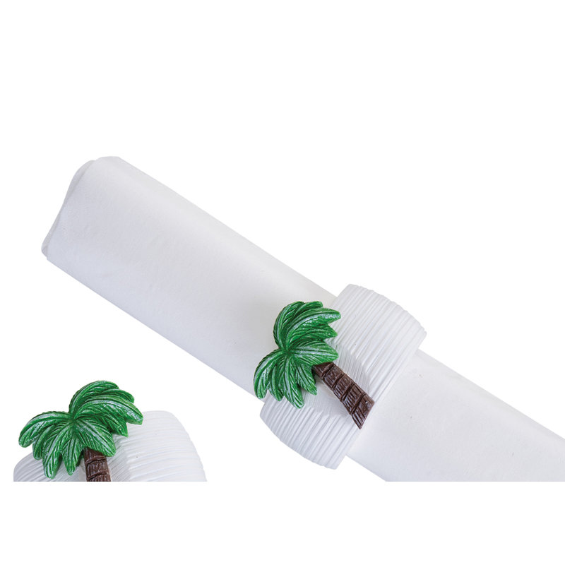 Palm Tree Napkin Ring S/4
