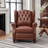 Almantas 31" Wide Genuine Leather Wing Chair Recliner-1620073988