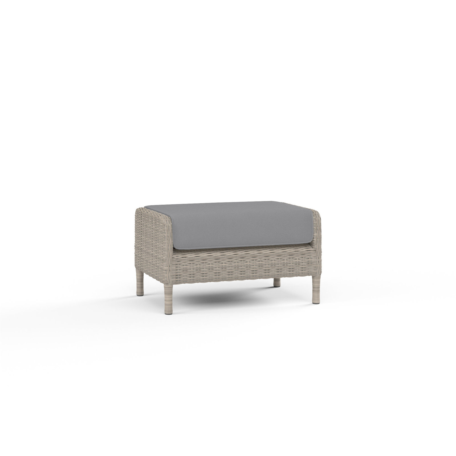 Manhattan Sunbrella® Patio Ottoman, Canvas Granite Sunbrella® Canvas