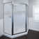 Deluxe 57.625'' W 68.625'' H Framed Neo-angle Reversible Shower Enclosure