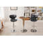 Tabouret de bar pivotant réglable avec base chromée-2144306947