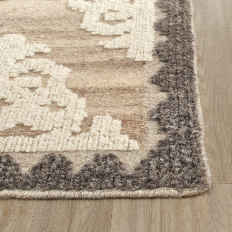 Faust Rectangle Moroccan Wool Hand Woven Area Rug, Rectangle 183 x 274 cm