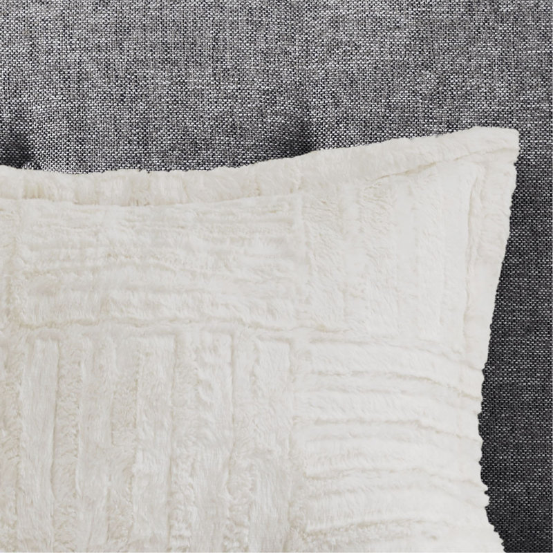 Mini ensemble d'édredon en duvet synthétique, Édredon simple + 1 taie décorative, Ivoire ivoire