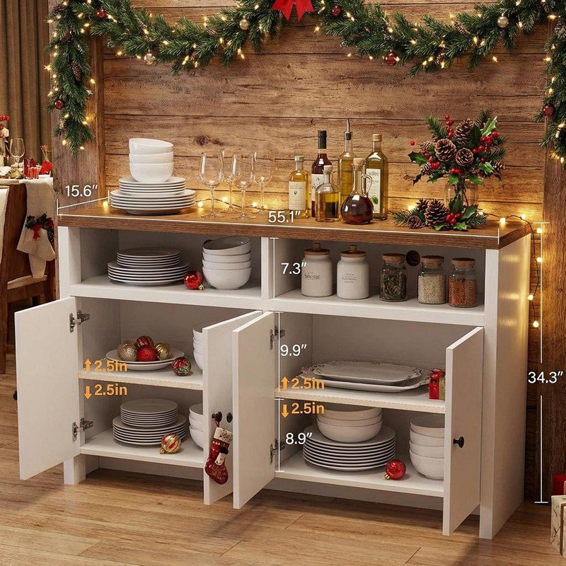 140cm Sideboard, White