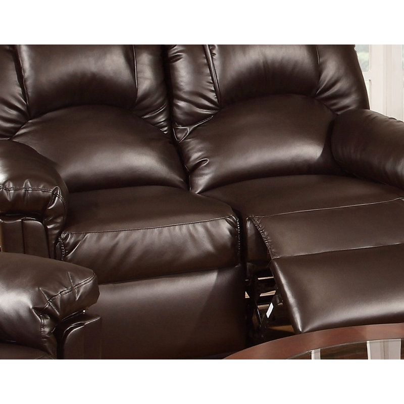 Fauteuil inclinable Contemporary Living Motion - Cuir reconstitué brun rembourré et mécanisme fiable