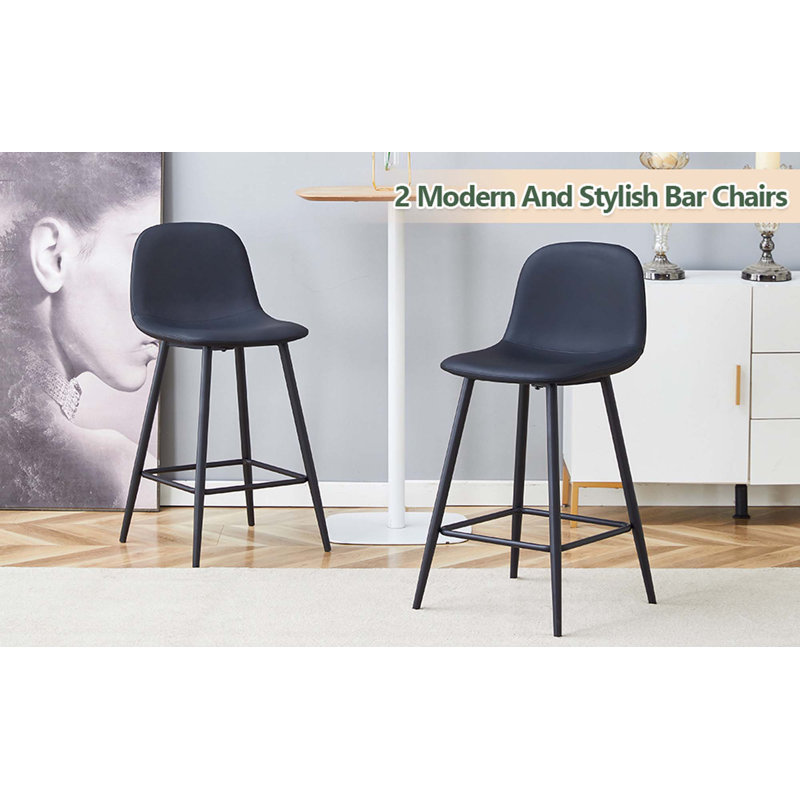 Ensemble de chaises de bar - deux pièces, Gris