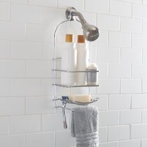 Simplehouseware Bathroom Hanging Shower Head Caddy Organizer, Chrome