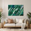 «Geometric Abstraction 71», art mural en métal vert-599363684