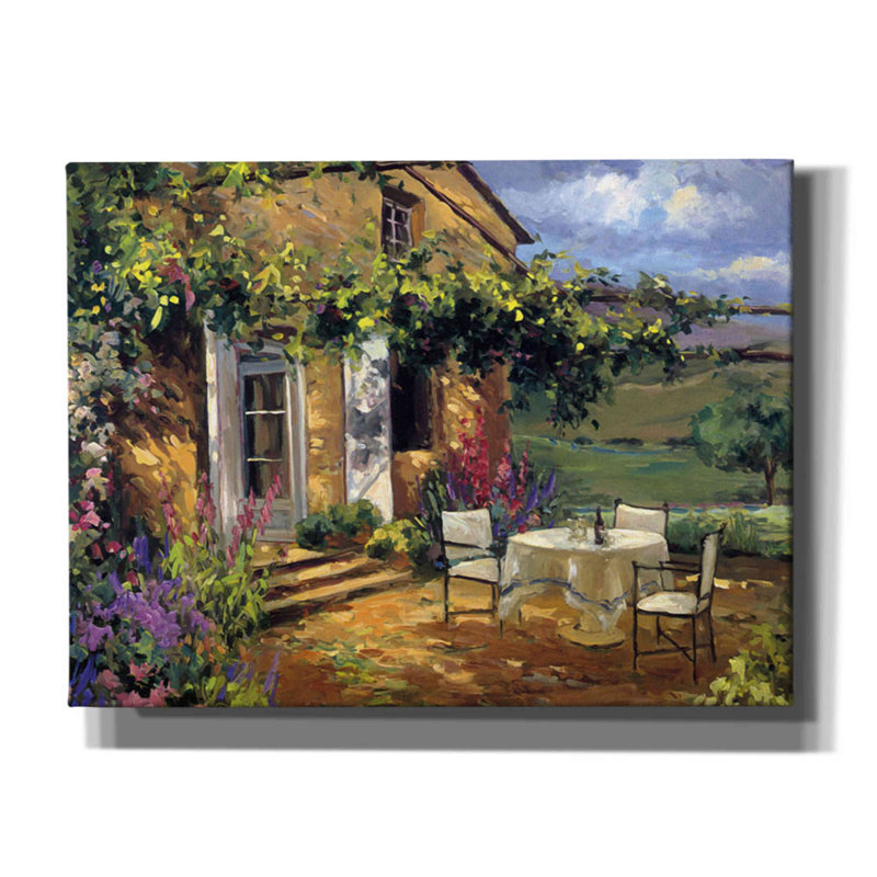 «Vineyard Villa» par Allayn Stevens, art mural sur toile, H 12 po x l 16 po x P 0,75 po
