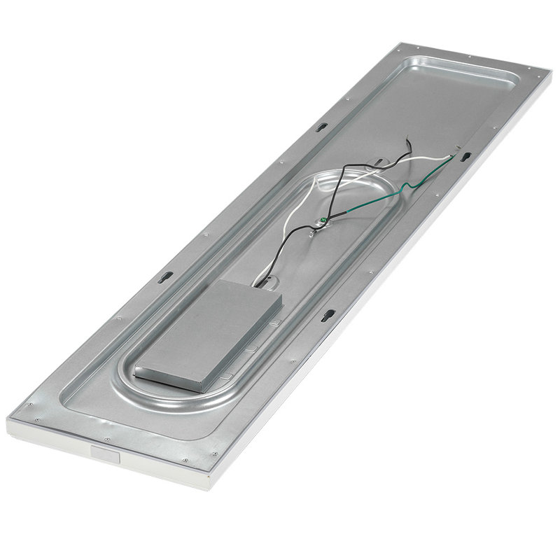 Plafonnier encastré ovale à profil bas avec lumière DEL, H 8,07 po x l 51,3 po x P 13,31 po, Blanc