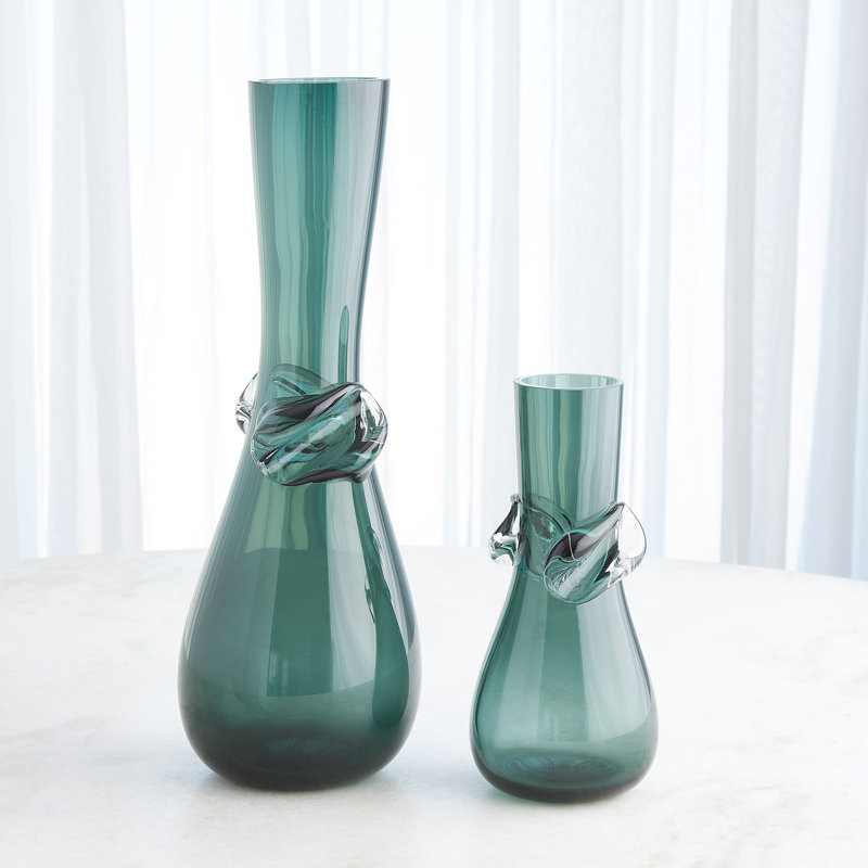 Knot Vase, 18.5" H x 6.75" W x 6.75" D, Green