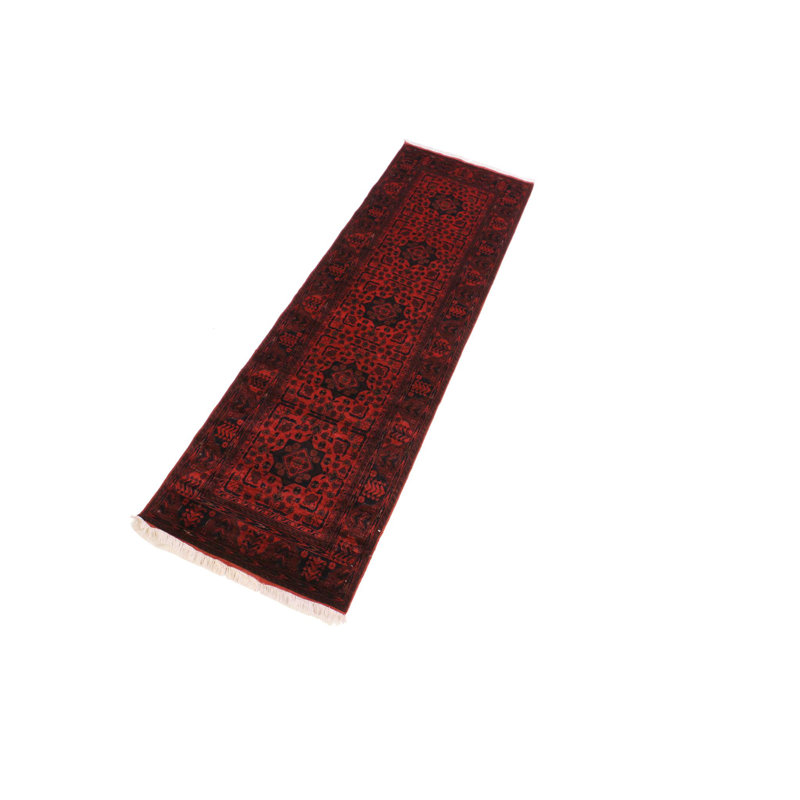 Tapis de couloir oriental en laine noué à la main 2 pi 10 po x 9 pi 8 po Cremeans