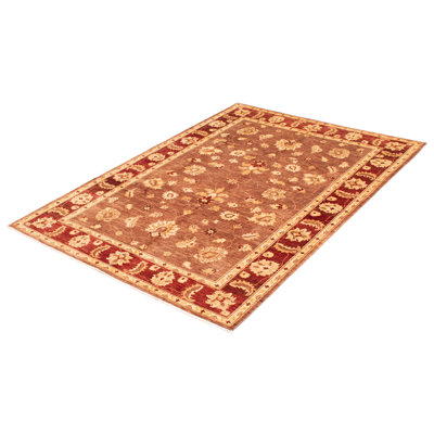 One-of-a-Kind 6'9" X 9'6" New Age Wool Area Rug in Brown