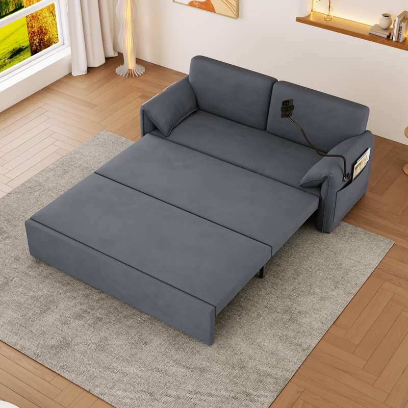 Folding Sofa Bed, Gray