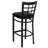 Prompton Series Black Window Back Metal Restaurant Barstool with Vinyl Upholstered Seat-27195316