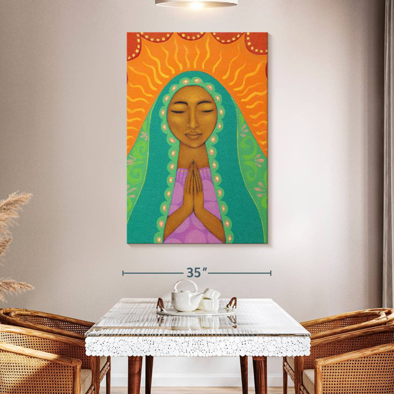 Adella vierge de Guadalupe, H 51 po x l 34 po