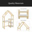 Bureau en bois en forme de maison, table d'étude pour enfants, bibliothèque et rangement pour jouets-253947941