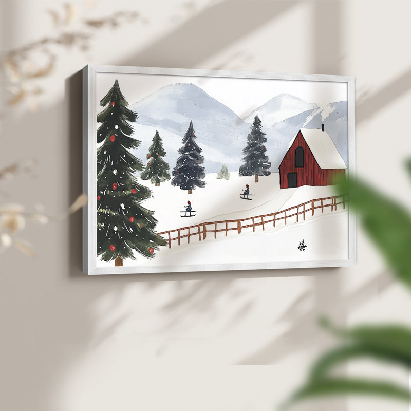 Chirstmas Art-DLVI -Framed Print - Restickable, H 16 po x l 20 po, Blanc