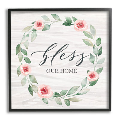 Couronne «Bless Our Home Family Simple Simple Rose Rose» par Kristen Brockmon - Peinture