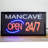 Trinx Man Cave Open 24/7 Framed LED Sign - 10" x 19" x 0.75"
