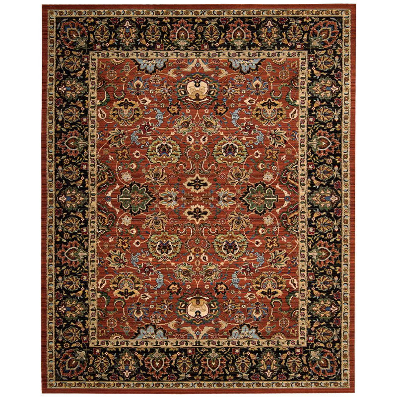 Tapis traditionnel brun Mathilde, Rectangle 9 pi 9 po x 13 pi