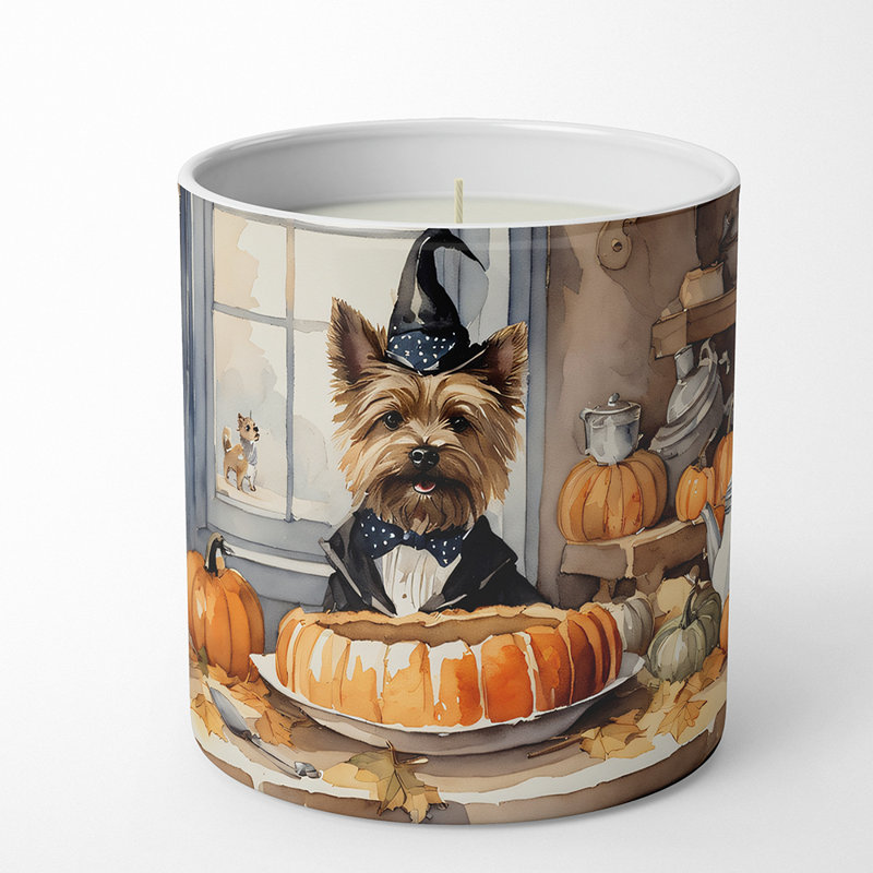Bougie parfumée Pumpkin Pie avec support en céramique