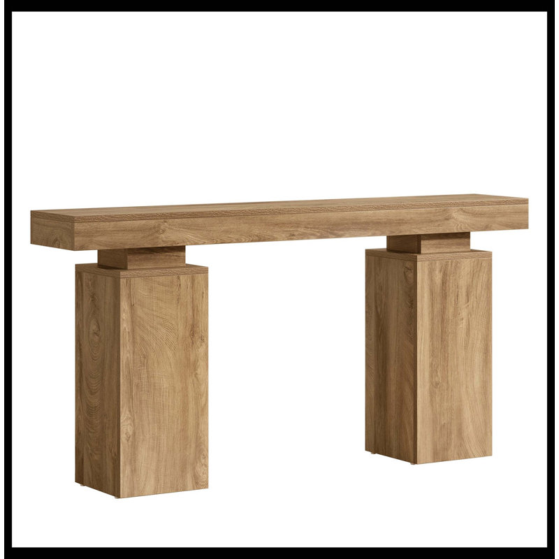 63" Console Table, Wooden Entryway Table Foyer Stand