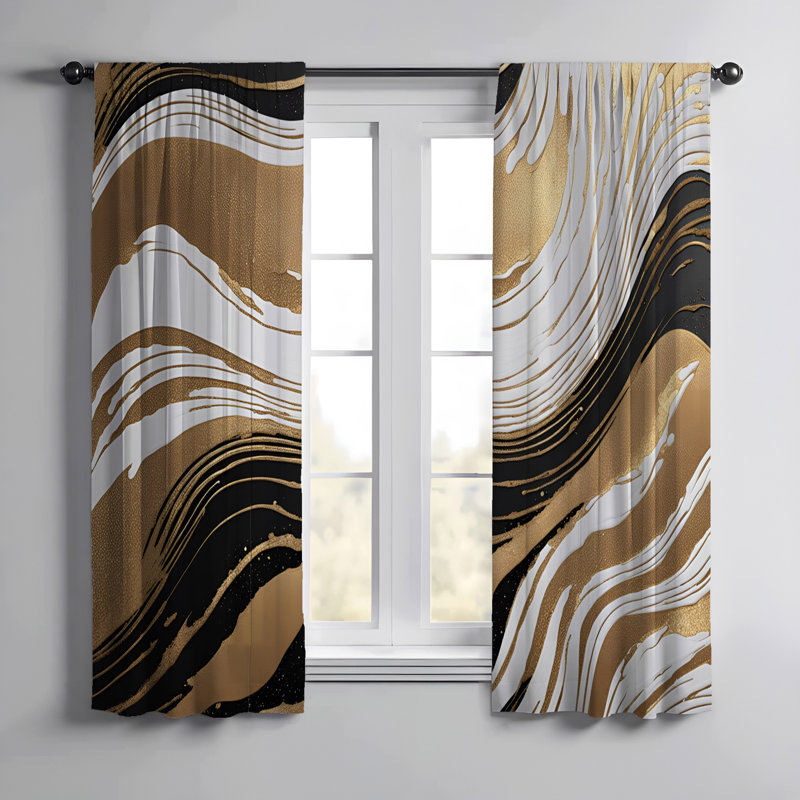 Paire de rideaux semi-transparents en polyester Efrin, L 40 po x L 82 po
