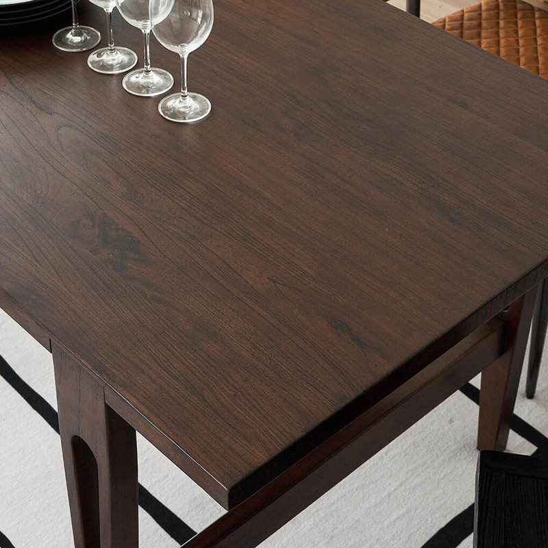Unique rectangle ash wood dining table, 29.53"H x 55.12"L x 31.5"W