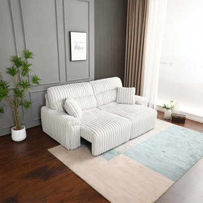 Canapé inclinable électrique avec lit couchette Rasha Power Motion, USB, velours côtelé gris
