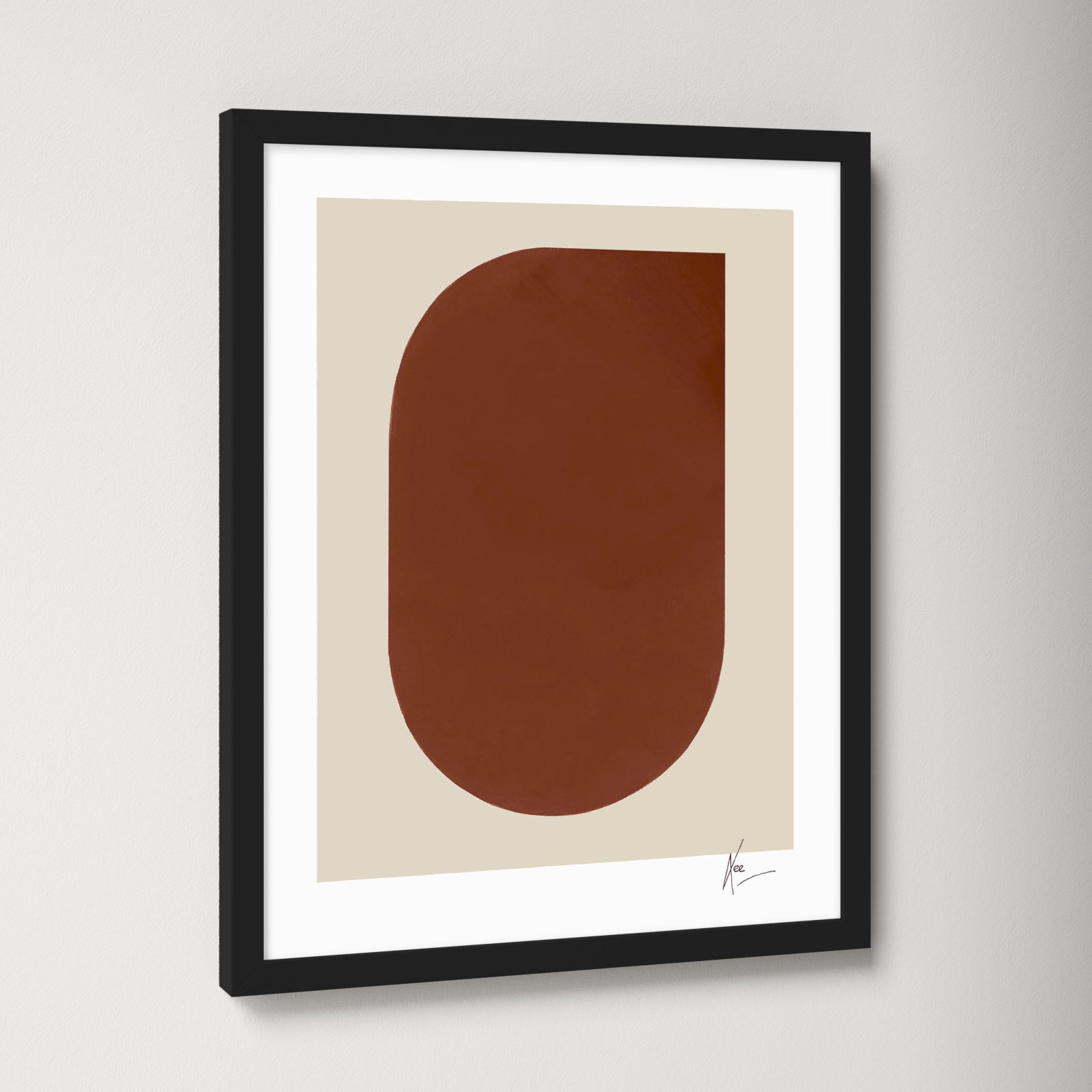 Keyhole "Keyhole 2" Painting by Lee Lessem, Black Framed, 20" H x 16" W x 1.25" D