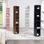 Étagère à 8 tablettes, double bibliothèque multifonctionnelle avec tablettes réglables pour le bureau à domicile, armoire de rangement CD étroite et étroite, armoires supérieures et inférieures détachables exquises, chute stable-121166746