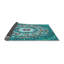 Tapis oriental bleu sarcelle-973471252