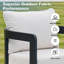 Ensemble de 2 chaises de patio modernes avec coussins de 6 po d'épaisseur-2025053889