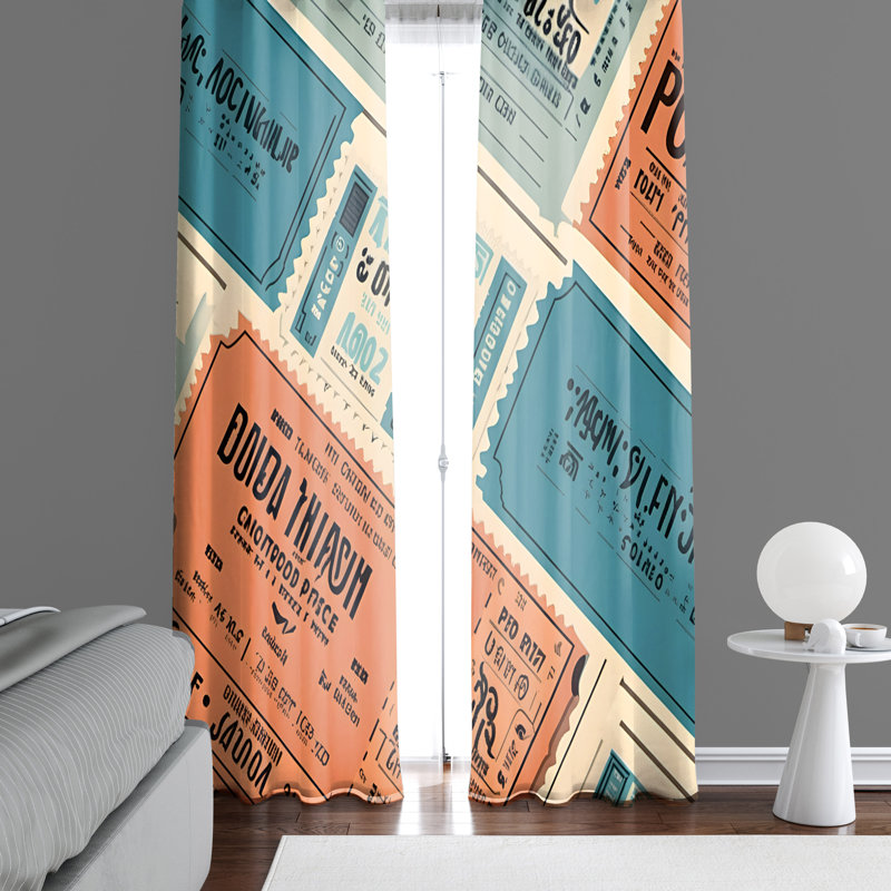 Semi Sheer Curtain Panel Pair, 40" W x 52" L