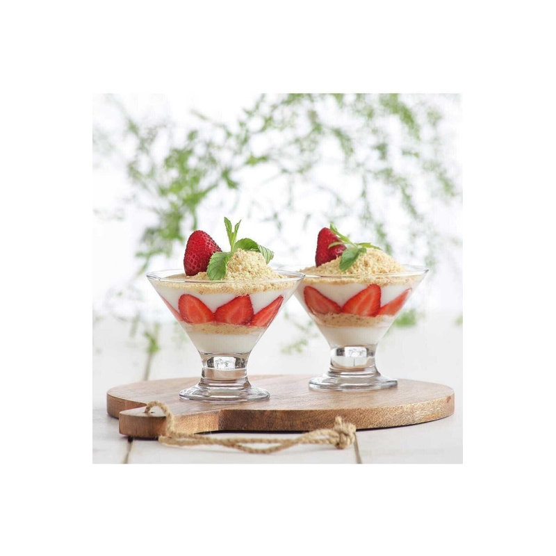 Assiette à salade ou à dessert en verre Dilesh, ensemble de 6