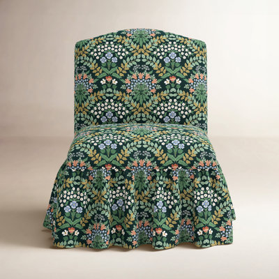 Fauteuil de chambre Edie en ronce émeraude