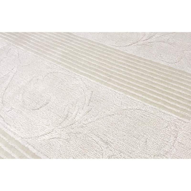 Striped Area Rug in Ivory